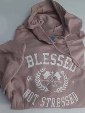 Blessed Girl Not Stressed Hoodie Sweatshirt  Sz 3X
